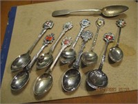 Lot of 10 Souviner Spoons