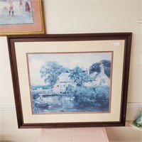 Framed Art of Man in Boat