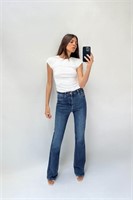 ZARA FLARE Z1975 JEANS WITH A HIGH WAIST-US 4