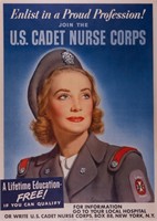 WWII US CADET NURSE CORPS RECRUITMENT POSTER