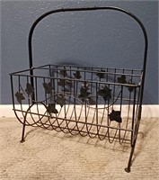 IVEY LEAF Metal Wire MAGAZINE BOOK NEWSPAPER RACK