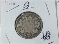 25 Cents  Can , 1881h, , 1900, 1872