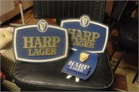 Plastic Harp Lager Signs