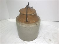 Ceramic Canning Crock with Lid & bail.