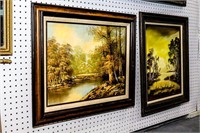 2 Wood Framed Oil Paintings