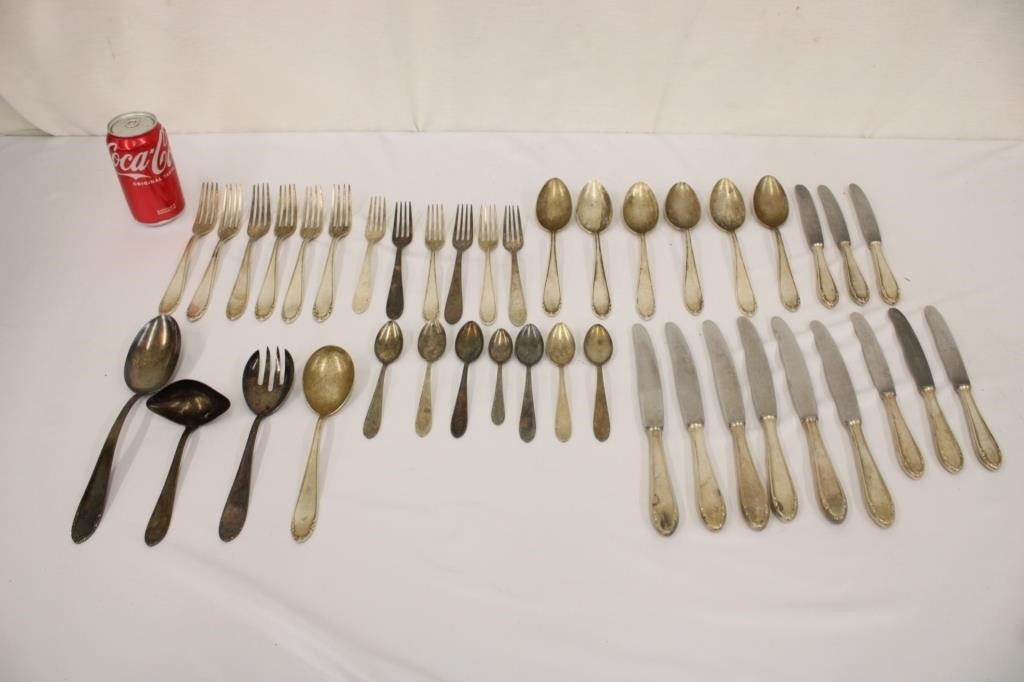 42 Pieces of Silverplate Flatware