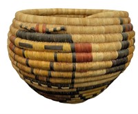 Native American Hopi Hand Coiled Yucca Basket