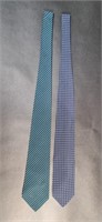 PAIR OF VINTAGE SILK TIES ARMANI & VALENTINO