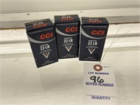 3 Boxes CCI Quiet-22 LR Cartridges