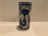 A Chinese Blue and White Cylindrical Vase