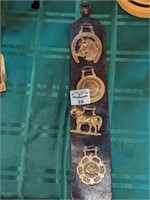 Brass headstall medallions