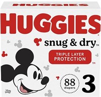 Sealed- Huggies Snug & Dry Baby Diapers, Size 3,