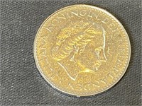 Netherlands 1967 1 Guilder Silver Coin Juliana