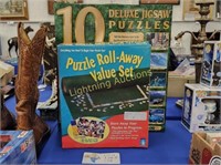 DELUXE JIGSAW PUZZLE BOX WITH ROLL AWAY MAT