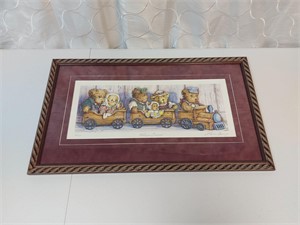 Teddy's Express Laura Berry Framed Matted 26x15