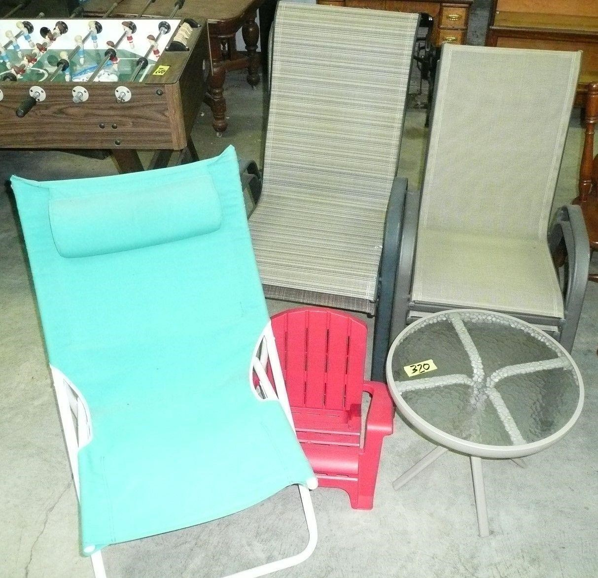 4 Strait Back Patio Chairs, Folding Chair, & more