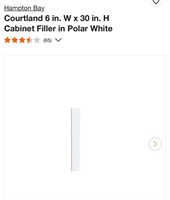 Cabinet Filler in Polar White