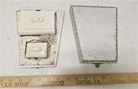 Rosary, Bible, and Small Case w Carved Detail in