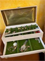 Vintage Jewelry Box and Contents