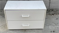 2 Drawer White Cabinet