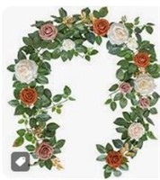 Lookein Artificial Rose Flower Garland Greenery