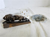 Paper Weights, Lion, Terra Soy Beans