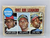 1968 Topps HOFs Hank Aaron Roberto Clemente