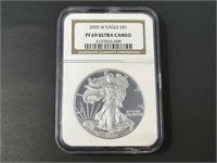 2005-W American Eagle Silver $1 PF 69 ULTRA CAMEO