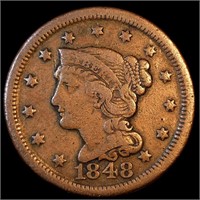 1848 Braided Hair Large Cent - Fine