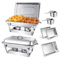 Vudex 4 Pack Chafing Dish Buffet Set with 1 Full S