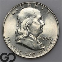 1960-D Franklin Half Dollar, Gem BU FBL Bid: 150