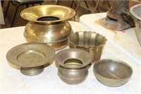 Brass Spittoons and bowls