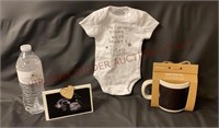 Boy Gender Reveal Mug, Onesie & Photo Holder