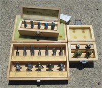 (3) Sets of carbide tipped router bits.