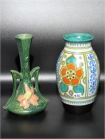 Roseville & Gouda Pottery Vases