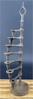 Antique Dansk Cast Iron Spiral 7 Tier Candelabra