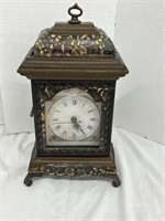 Antique Table Clock With Storage (Has Some Wear)