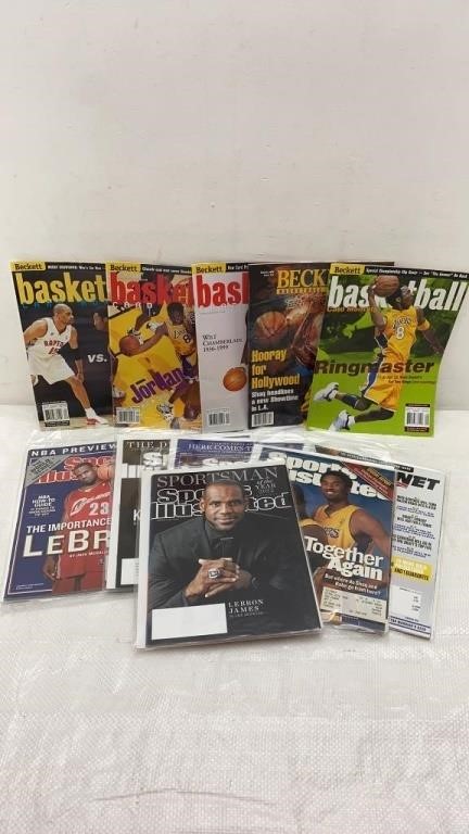 Basketball magazine lot - Kobe Shaq Lebron