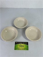 3 Longaberger Pottery Bowls