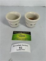 2 Longaberger Pottery Cups