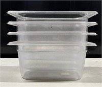 (4) Clear Rectangle Pans