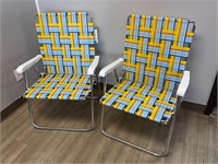 Retro Folding Lawn Chairs With Tags