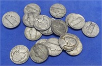 20 Silver War Nickels