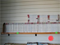 SHELF w/ ALL HARLEQUIN ROMANCE BOOKS