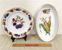 ROYAL WORCHESTER PLATE AND SERVING DISH