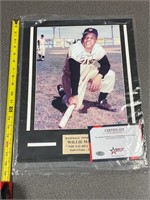 HUGE ! Willie Mays MLB Signed Matted Photo COA