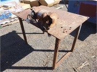 4' Steel Work Bench w/ Grinder