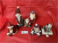 Nice 6 pieces of santa decorations
