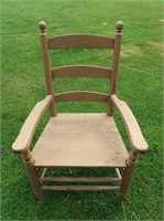 Painted 3-Slat Arm Chair 24x19x39