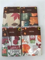 4 New Perfect Harvest Flannel Back Tablecloths